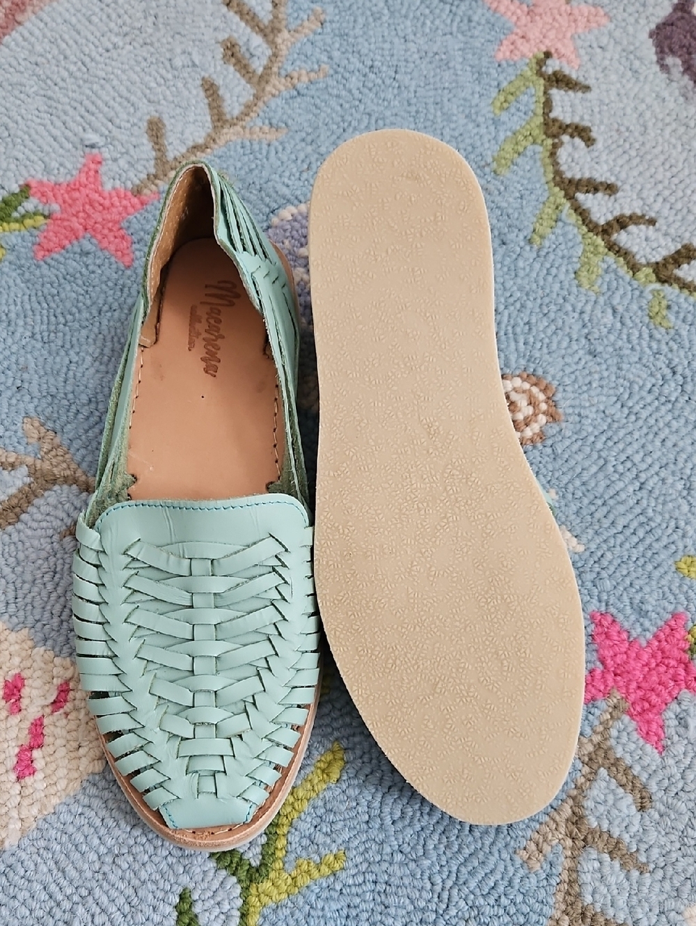 Macarena Mint Green Huarache Flats - Picture 5 of 6